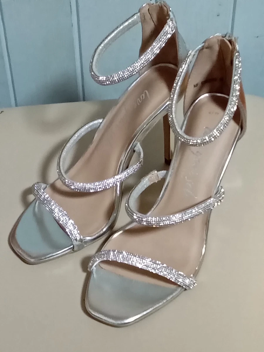Ladies silver shoes store size 4