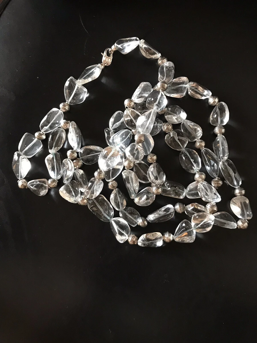 EVER FAITH Collana girocollo a strati di cristallo, alla moda, a forma