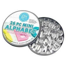 R&M International Mini Alphabet Cookie Cutters, 26-Piece Set