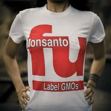 FU Label GMO Anti GMOs Monsanto Orgainic Vegan Vegetarian  t shirt