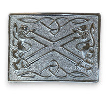 Men's Scottish Lion Style kilt Belt Buckle Chrome Finish belt Buckle
