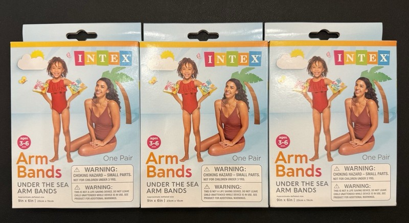Lot of  3 NEW Intex Under The Sea Swim Arm Bands 3-6 Years Inflatable Floaties