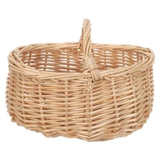 Wicker Basket with Handle Storage Decorative Baskets for Shelves