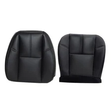  Black Driver or Passenger Bottom & Top Lean Back Replacement Leather Seat 