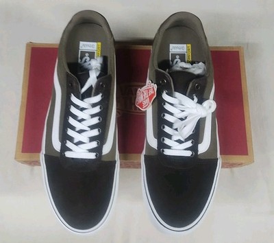 Men's VANS Ward Deluxe Retro Brown & White  Suede Sneakers Size 11.5 New In Box 