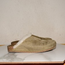 Jenni Kayne Shearling Suede Mule Moc Clogs Women 38 / US 8