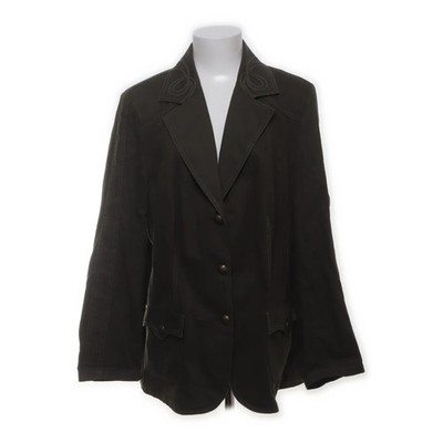 Frank Walder, Blazer, Größe: 48, Grün, Baumwolle/Elasthan, Einfarbig, Damen #Or8