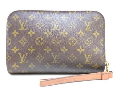 Echte Louis Vuitton Orsay Clutch Tasche Monogramm Canvas M51790 LV 50834