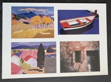 art postcard Nuovo polaroid emulsion photography painting gallery invitation