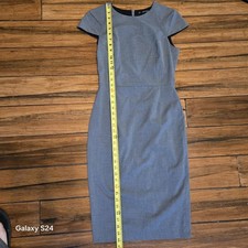 Zara Basic Collection Gray dress Small zip back short sleeve
