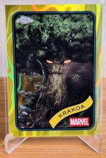 2025 Topps Chrome Marvel Krakoa #180 YELLOW LAVA REFRACTOR!