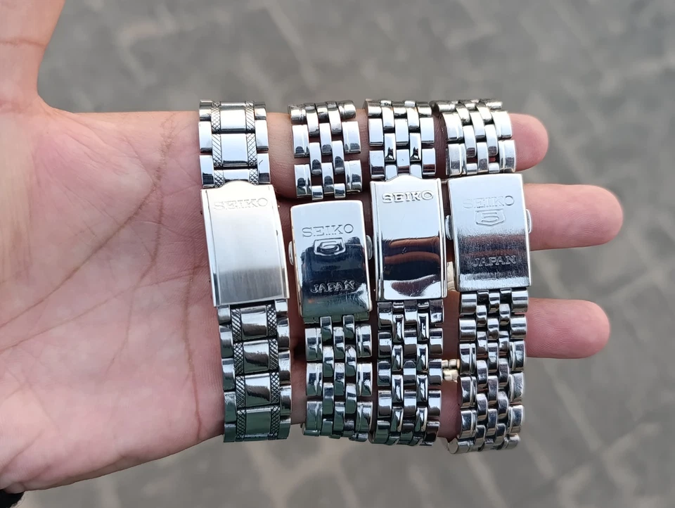 批量 4 件 复古 精工 5 赛车 自动 日期 SS 男式 日本腕表 — 第 3/4 张图片