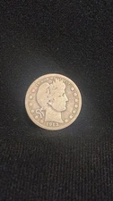 1913  BARBER SILVER QUARTER 25C