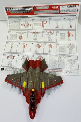 2008 Transformers Marvel Crossovers IRON MAN~ Red  Grey Jet Complete
