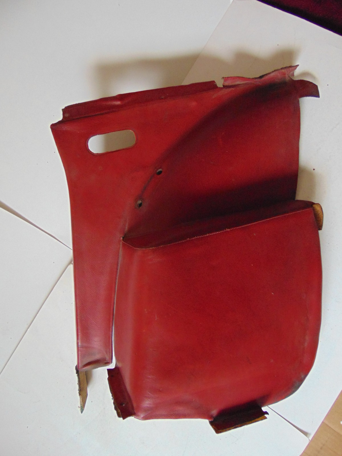 Original Aston Martin DB4 RH Rear Interior Quarter Panel - Red Leather