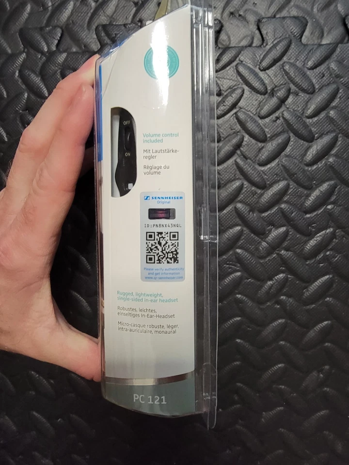 Sennheiser PC 121 Single-Sided In-Ear Headset, 2.5 mm & 3.5 mm Jacks, Black, New - Image 4 of 4