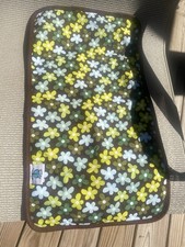 Planet Wise Waterproof Diaper Changing Pad Brown Yellow Green And Blue Floral
