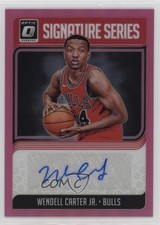 2018 Donruss Optic Signature Series Pink Prizm 18/25 Wendell Carter Jr Auto 18t1