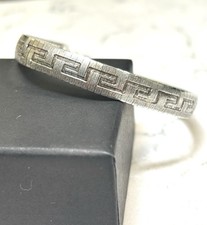 Italian 925 Sterling Silver Greek Key Link Ch...