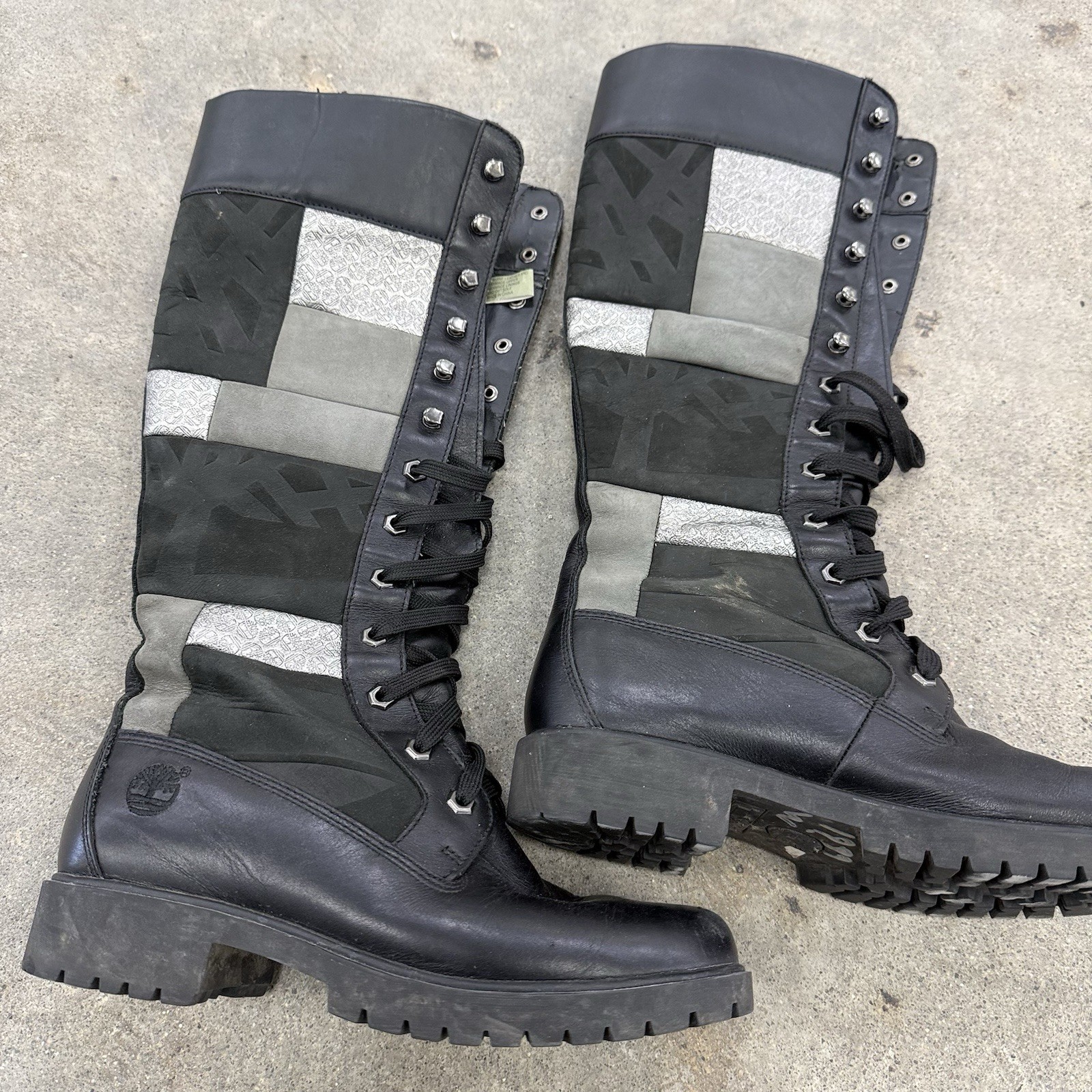 Timberland Knee High Patchwork Leather Boots Wome… - image 2
