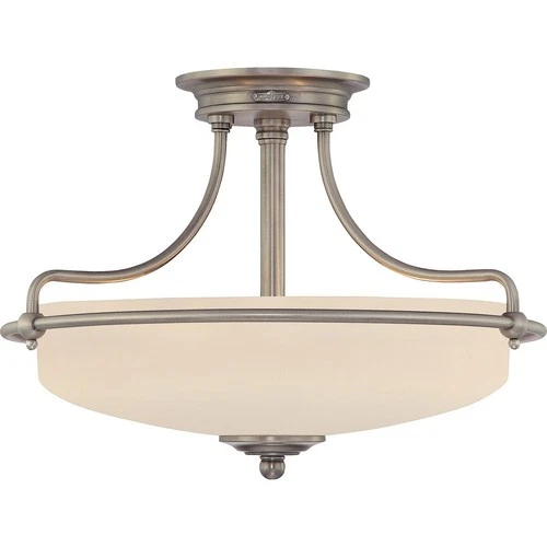 Griffin - 3 Light Semi-Flush Mount - 12 Inches high-Palladian Bronze Finish - Picture 2 of 5