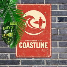 Love Surf Text Art Poster Vintage Metal Tin Sign 8x12 Home Decor