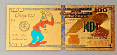 100 Disney Dollar GOOFY Gold SAMMLER TOP