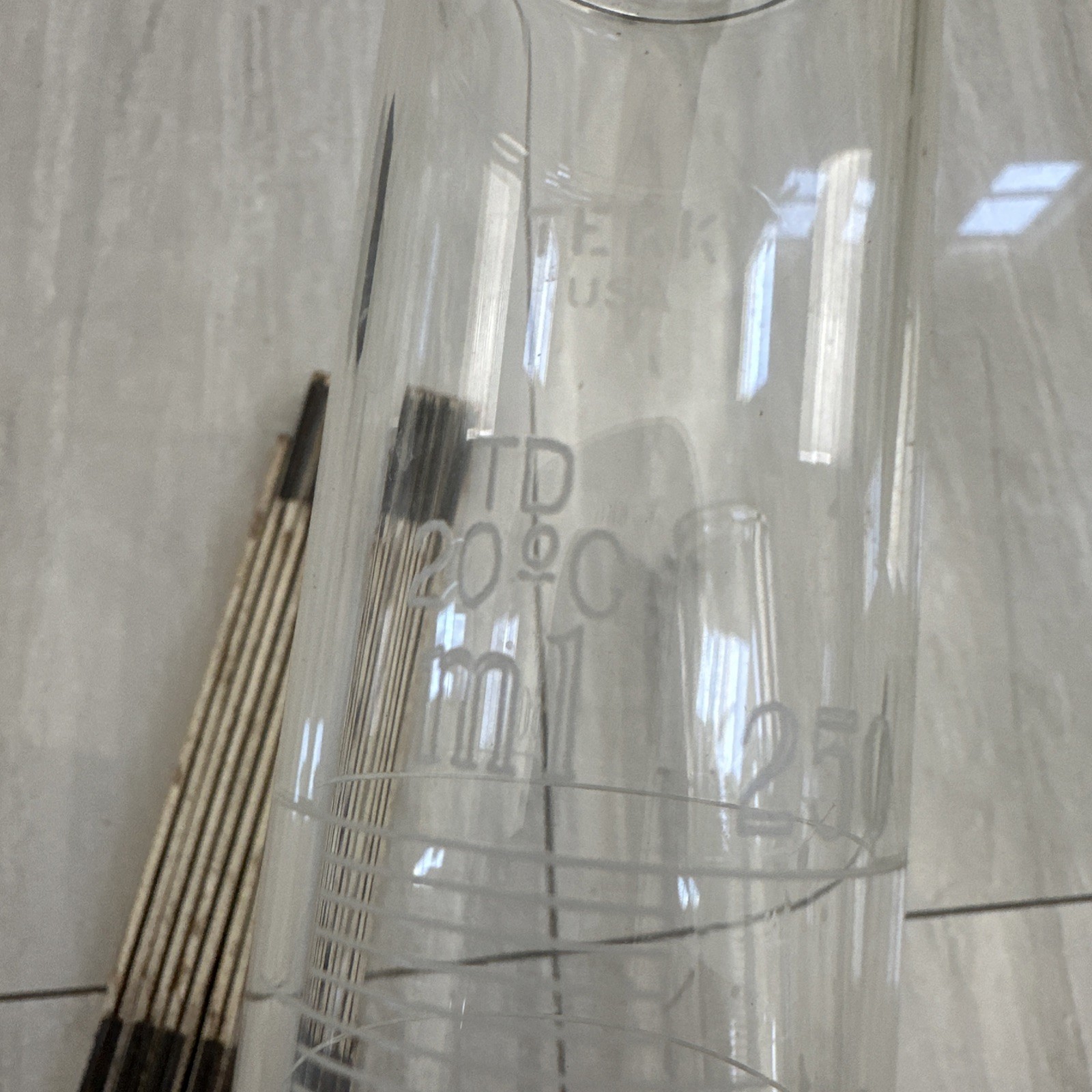 Wheaton Tekk Kimax Glass Cylinder Bottle Lot Lab Science 16 Pc. Set Vintage USA