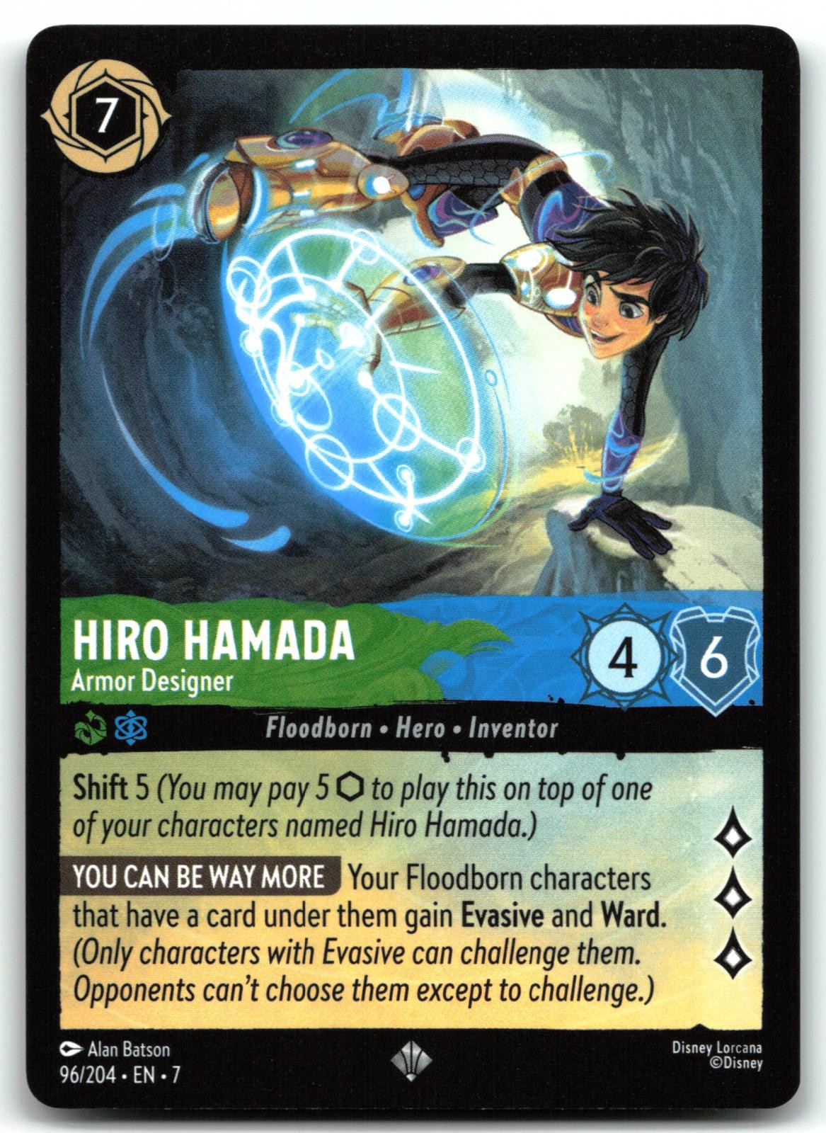 Hiro Hamada - Armor Designer 96/204 - (NM) - Lorcana: Archazia's Island