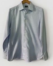 Zegna Herren Hemd Gr. L Slim Fit Blau
