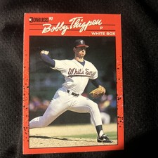 ERROR NO DOT 1990 DONRUSS BASEBALL CARD #266 BOBBY THIGPEN WHITE SOX PACK FRESH