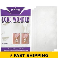 Lobe Wonder Ear Lobe Support Patches - Clear Latex-Free - 60 Patches