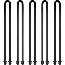 Reusable 18 Inch Silicone Cable Ties 5 Pack Cord Organizer Straps for Earphone