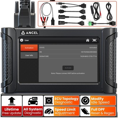 Heavy Duty Truck Scanner OBD2 Diagnostic Scan Tool DPF Regen Speed Limit Adjust 