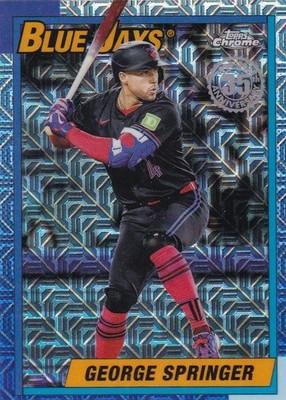 GEORGE SPRINGER TOPPS UPDATE 1990 SILVER PACK MOJO REFRACTOR BLUE JAYS #3 2025