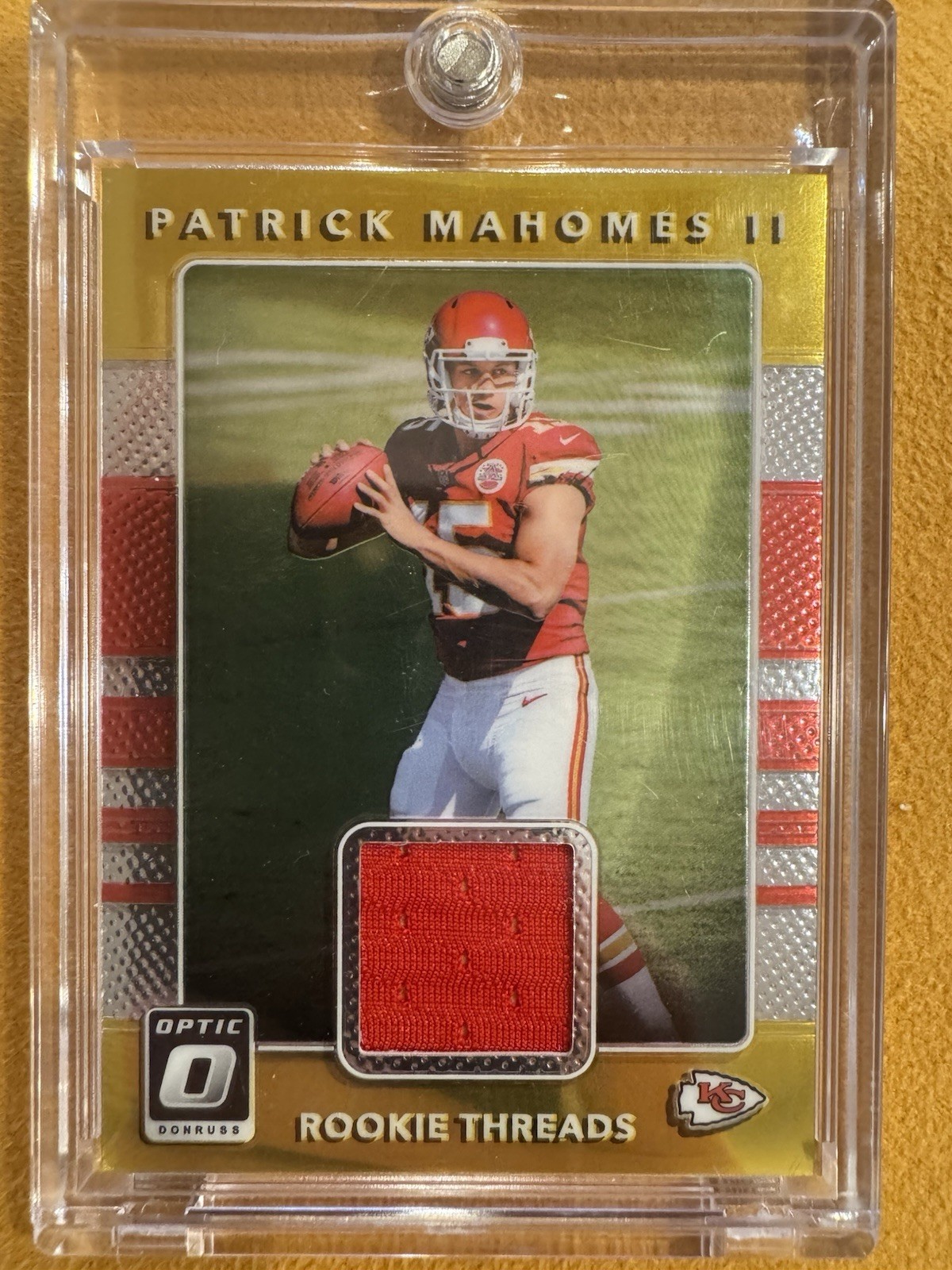 2017 Donruss Optic Rookie Threads Patrick Mahomes RC Player Worn Jersey Patch #7
