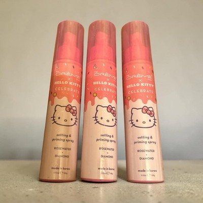 The Crème Shop Hello Kitty Celebrate Setting & Priming Spray, Rosewater, 3.52 oz