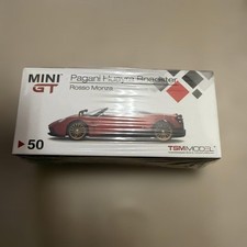 MINI GT 1/64 Pagani Huayra Roadster Rosso Monza No.50 Diecast Collectible 15+