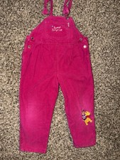 Vintage Winnie The Pooh And Piglet Embroidered Overalls Size 4T