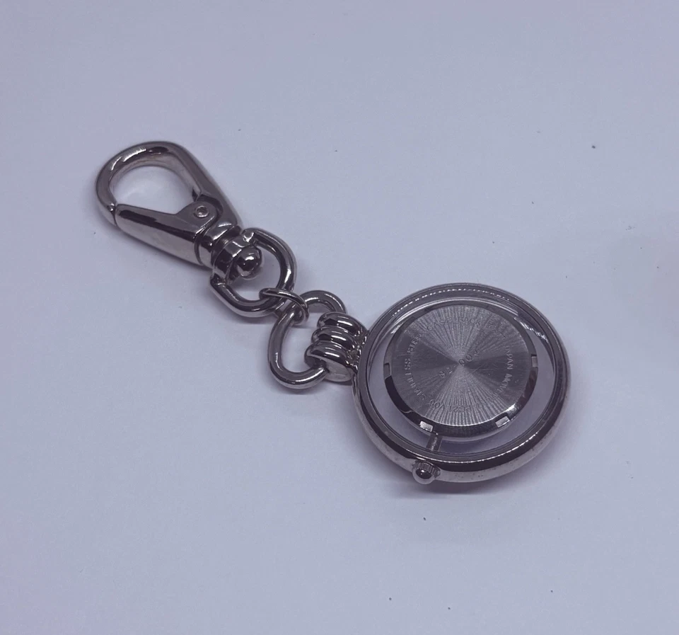 "Reloj Bolsillo Mini Llavero Cúpula Burbuja Vintage 3.5"" Movimiento Cuarzo Arte Decoración 22" Foto 4 de 4