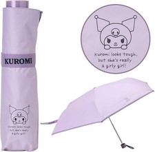 Sanrio Kuromi Folding Umbrella Sun Rain UVCut 99.9 Blackout Parasol 298310 JPN