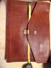 Vintage Leather Cognac Leather Portfolio Padfolio