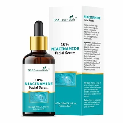 She Essentials Niacinamide Facial Serum Brightening Skin 30ml