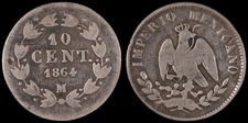 Mexico - 10 Centavos - 1864 (M) Empire of Maximilian