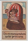 ANTIQUE ITALIAN POSTCARD FROM THE FAMOUS PROVERBS SERIES - ILLUSTRATOR - SMALL F.