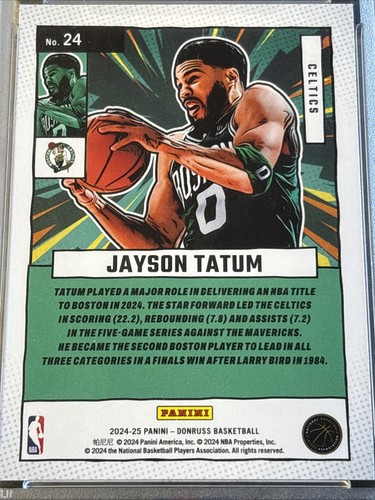 2024 DONRUSS NET MARVELS DIAMOND #24 JAYSON TATUM PSA 9 - Foto 4 di 4