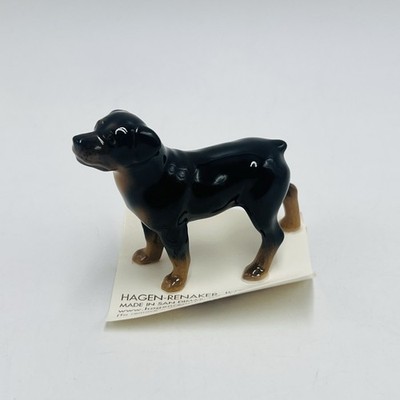Hagen Renaker Rottweiler Mini Porcelain Dog Figurine Miniature #03138
