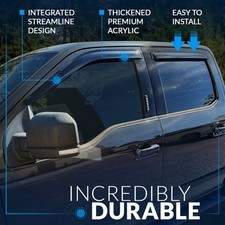Fit 05-12 Nissan Pathfinder 2.0mm Outside Mount Rain Guard Deflector Visor 4pcs