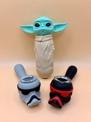 3 Collectible Custom tobacco hookah silicone pipes, Star Wars  edition 