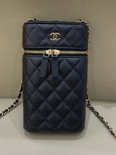 Chanel Vertical Vanity Case Phone Case Leather Chain Crossbody Bag [Duties Paid]